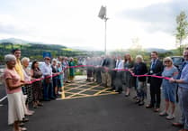 Dame Shân Legge-Bourke unveils new staff car park at Brecon hospital