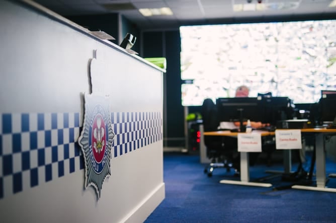 Police CCTV screens