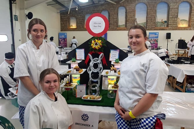 Trecastle YFC  - Meg, Isobel and Alys competed in the cookery competition