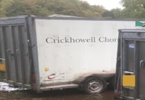 Police appeal following theft of Crickhowell Choral Society trailer
