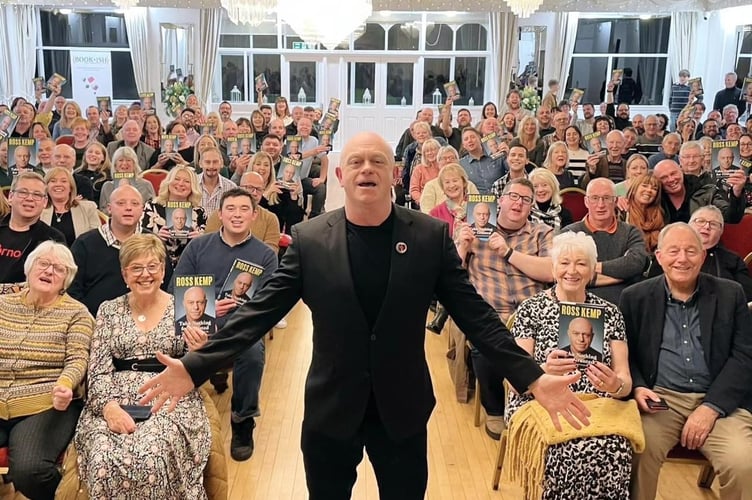 Ross Kemp visited Crickhowell to discuss his new book