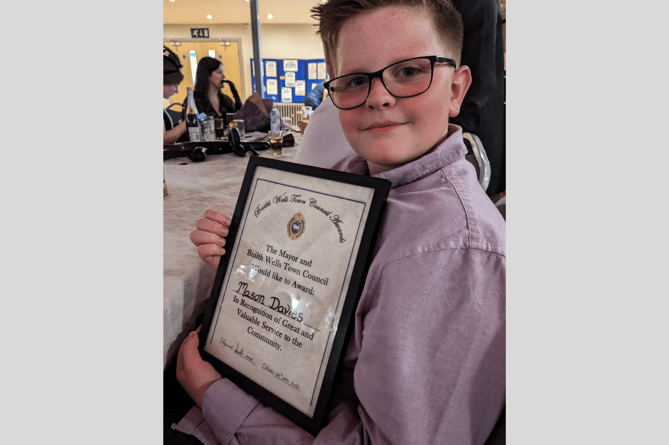 Mason Davies award from Builth Wells Town Council