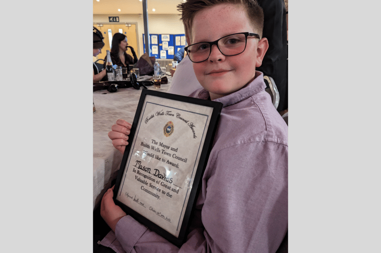 Mason Davies award from Builth Wells Town Council