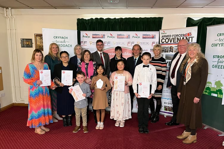 Service Children Awards - Powys winners
