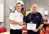 Llanwrtyd Watch Manager commended with service award
