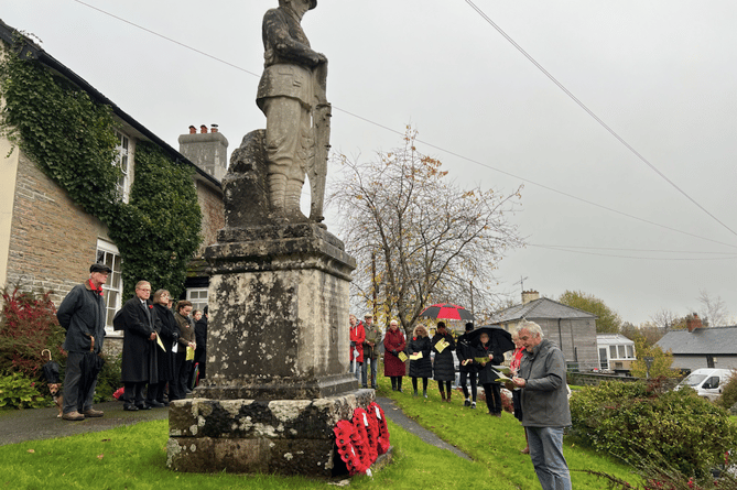 On Sunday the 12th of November, residents of New Radnor gathered at the New Radnor War Memorial to pay their respects for Remembrance Sunday. 
