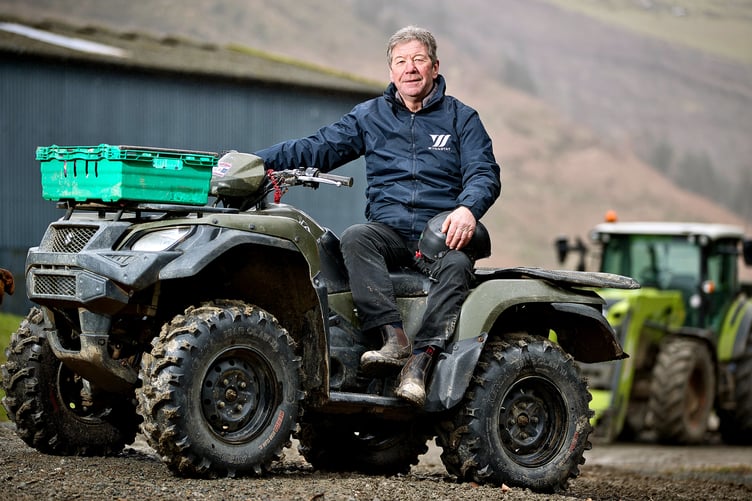 Farming Connect / Welsh Assembly Government:
Brian Rees - Professional farm safety trainer & consultant pictured at his home farm Penbryncennau, Nr. Abbeycwmhir, Llandrindod Wells in Powys, Mid Wales.
Brian has recently won one of Welsh agricultureâs most prestigious awards - the Lantra Wales Lifetime Achievement Award. Brian has been recognised for the key role he has played over 35yrs raising awareness of what is widely acknowledged as a poor safety record within the UK agricultural industry and his tireless professional work to train individuals and businesses to learn and  improve on farm safety. He has also provided leadership within the industry in his role as a past of the Wales Farm Safety Partnership. Brian is pictured at home with his dog, on farm.
For full news release please contact Amanda Arter, Farming Connect on 07962 - 230066.
Pic by: RICHARD STANTON.
Tel: (01432) 358215 / Mob: (07774) 286733. Email: richard@stantonphotographic.com
All rights 15/02/21, (please see terms of repro use). 
www.stantonphotographic.com
Image is copyrighted - © 2021.
