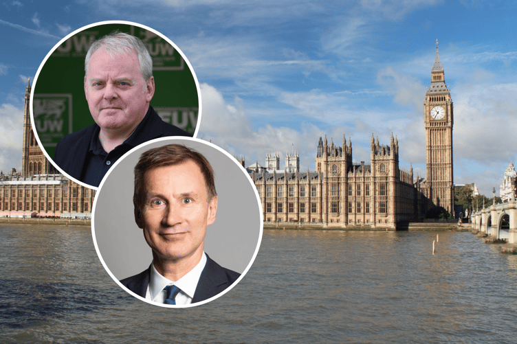 FUW Group Chief Executive Guto Bebb and UK Chancellor Jeremy Hunt