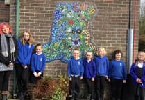 Franksbridge Community Primary School unveils stunning patriotic mosaic