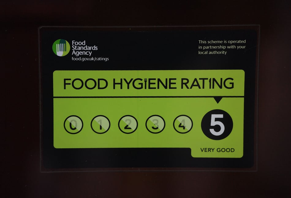 Food hygiene ratings given to five Powys restaurants