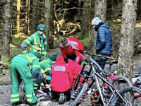Central Beacons Mountain Rescue Team assist fallen mountain biker