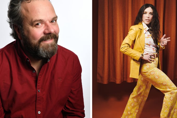 Hal Cruttenden and Bridget Christie