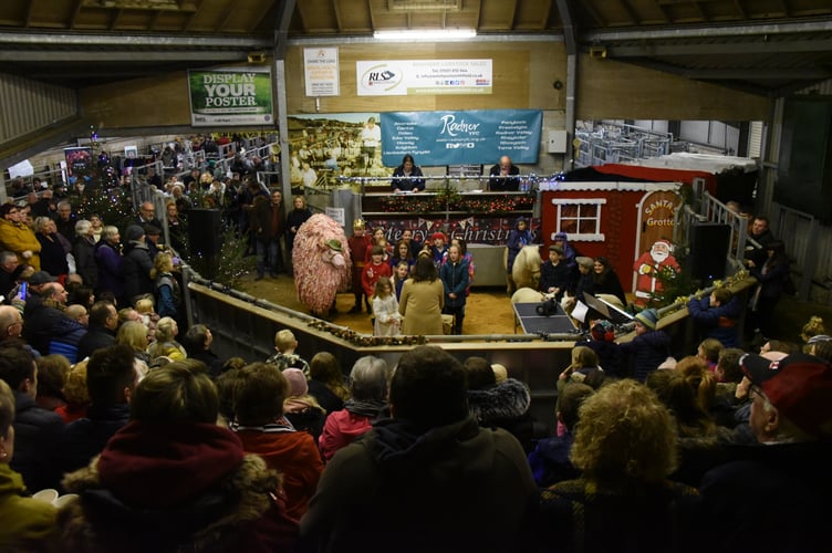Radnor YFC Presidents Carol Service, President Robert Lewis, held at Rhayader Market 10th Dec 2023
