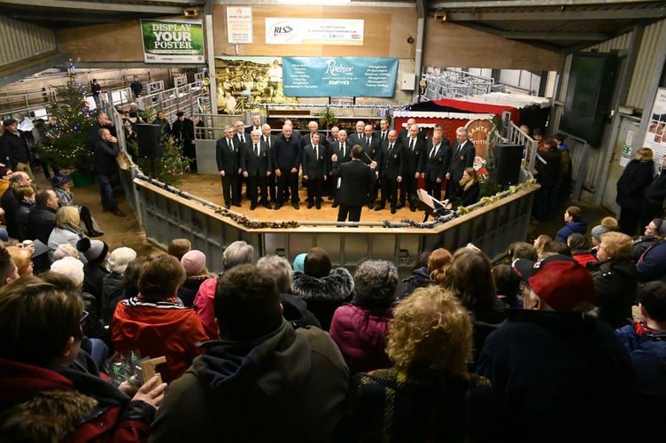 Radnor YFC Presidents Carol Service, President Robert Lewis, held at Rhayader Market 10th Dec 2023
