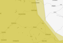 Wind and rain weather warning for Brecon and Radnorshire this weekend