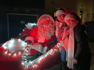 Father Christmas spreads festive joy in Bronllys and Llyswen