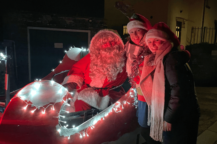 Father Christmas dropped into Bronllys and Llyswen this year