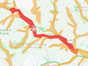 Flood warning issued for River Usk between Brecon and Glangrwyney