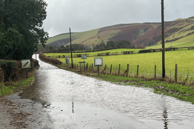 As a yellow weather warning is in place for Powys, many people have taken to sharing their experiences of driving on flooded roads. 