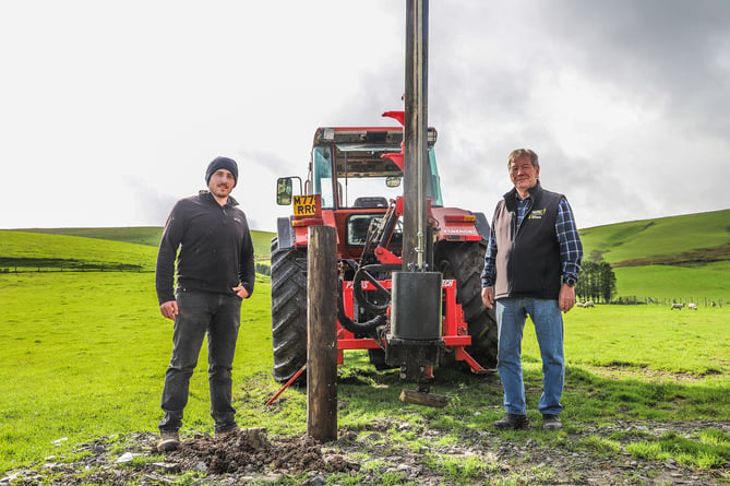 Alwyn Watkins and Brian Rees, a farmer who is also a trainer and mentor in health and safety at Farming Connect