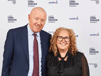 Rhayader woman honoured for 30 of years’ service with Sodexo