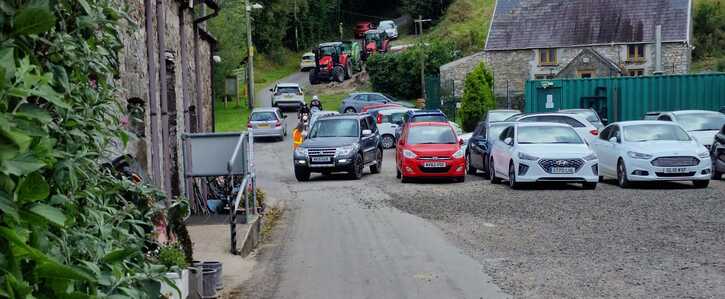 Campaigners at the Wales Ape and Monkey Sanctuary are calling for road safety measures due to concerns that visitors could fall victim to fast drivers on a U road single-track lane.