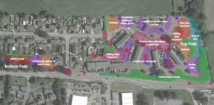 Initial designs revealed for Three Cocks' green spaces and play areas