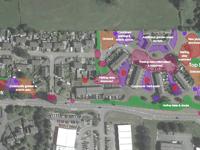 Initial designs revealed for Three Cocks' green spaces and play areas