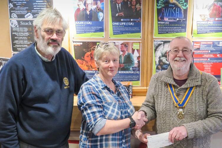 Wyeside cheque from Builth Rotary