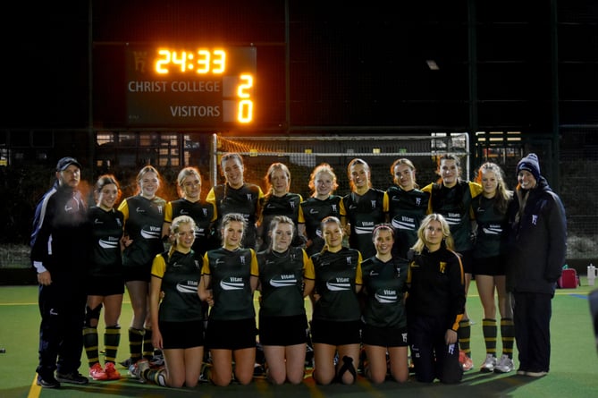 A hockey team at Christ College Brecon