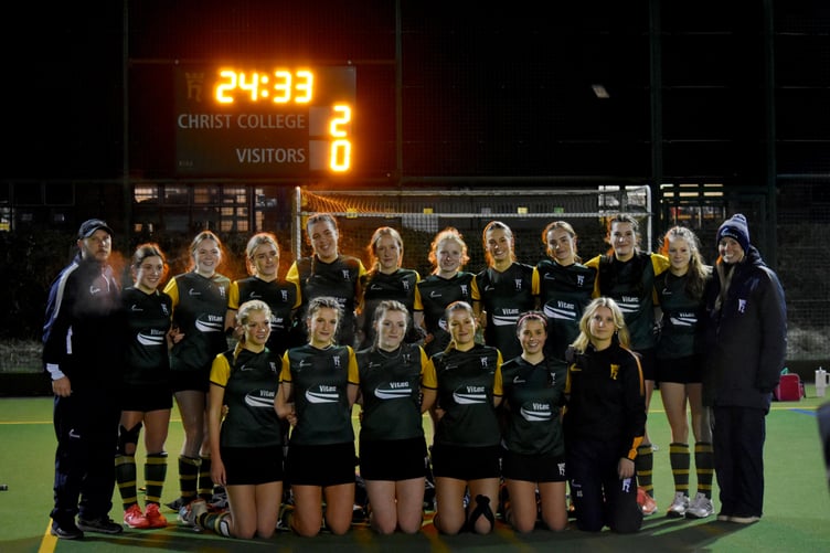 A hockey team at Christ College Brecon