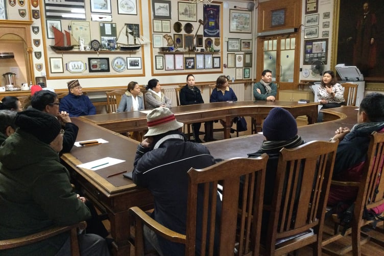A coffee morning held in Brecon’s Guildhall by y Gaer Assistant Curator (Community) Leliza Pakhrin.