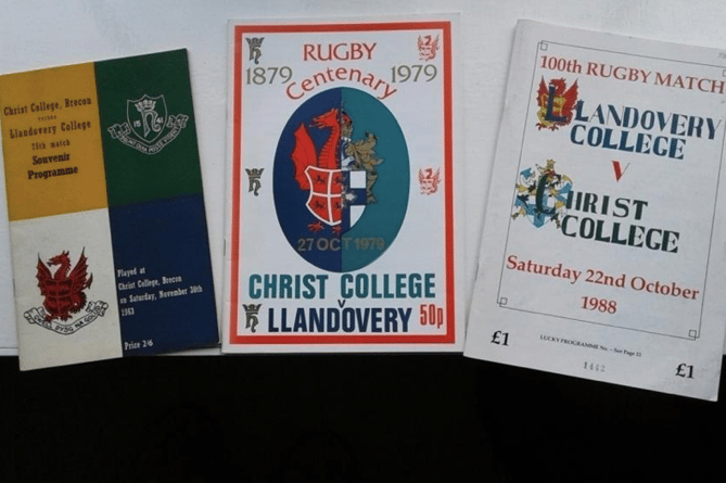 Programmes for Christ College v Llandovery