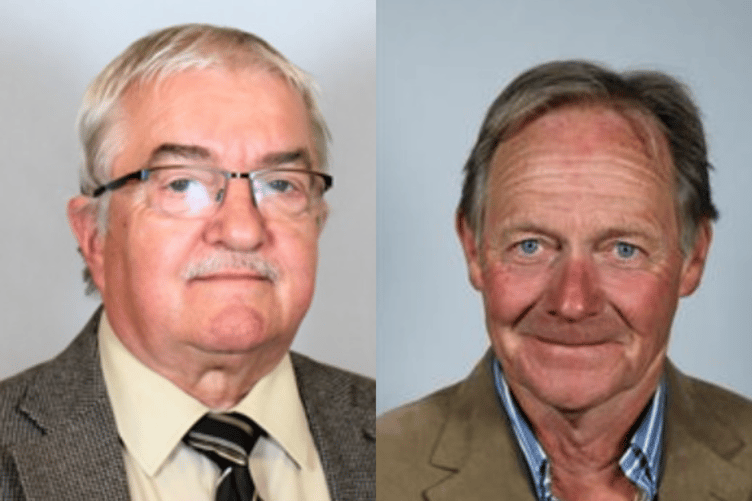 Cllr David Thomas (left) and Cllr Adrian Jones of Powys County council