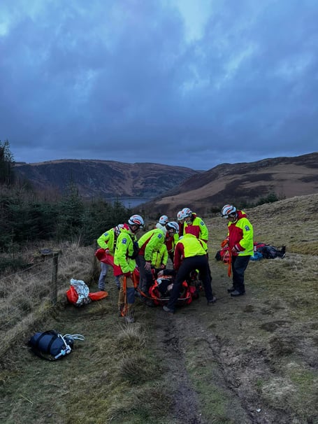 Brecon Mountain Rescue Team respond to injured man