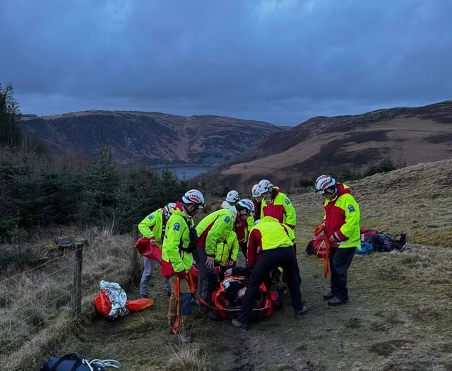 Brecon Mountain Rescue Team respond to injured man