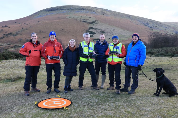 Thermal drone Brecon Mountain Rescue Team