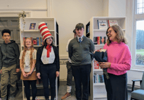 Hay Festival CEO opens new library at Gwernyfed High School on World Book Day