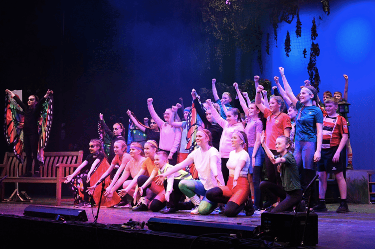 Fun at the concert, which was held at Brecon High School