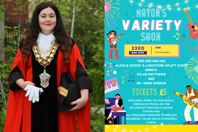 The Mayor's Variety Show, Cllr Michaela Davies'  last mayoral fundraiser, will take place on Saturday, March 23