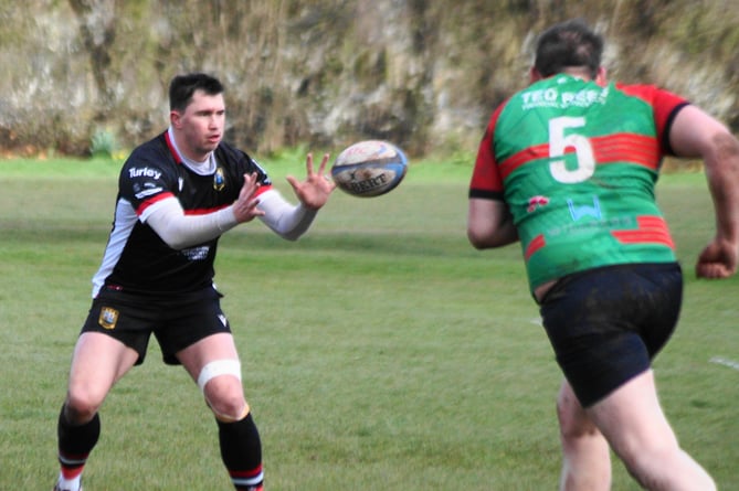 Man of the match Jake Newman in action against Dunvant
