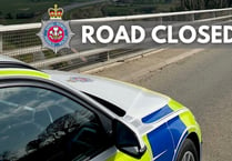 B4599 road closed due to collision