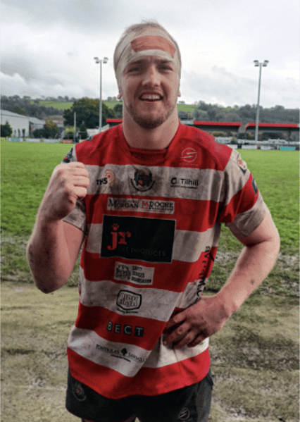Llandovery skipper Jack Jones whose father Robin Jones and grandfather Brian Thomas played in WRU Cup Finals (photo Huw S Thomas)