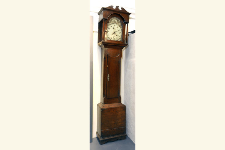A longcase clock made by the Williams family of Trecastle