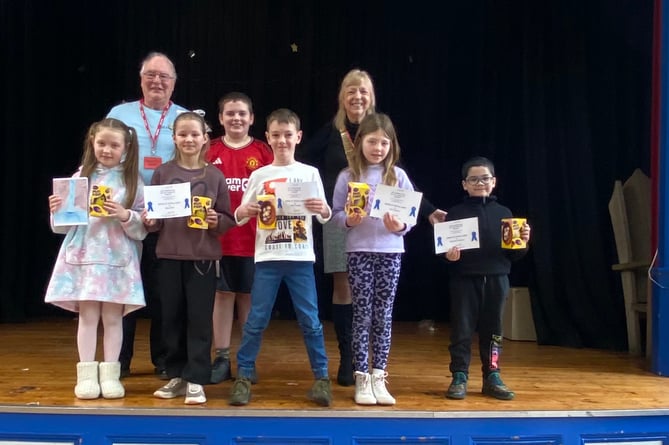 Rotary Art competition prize giving Knighton Primary