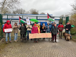 Demonstrators demand answers from Presteigne business regarding Gaza