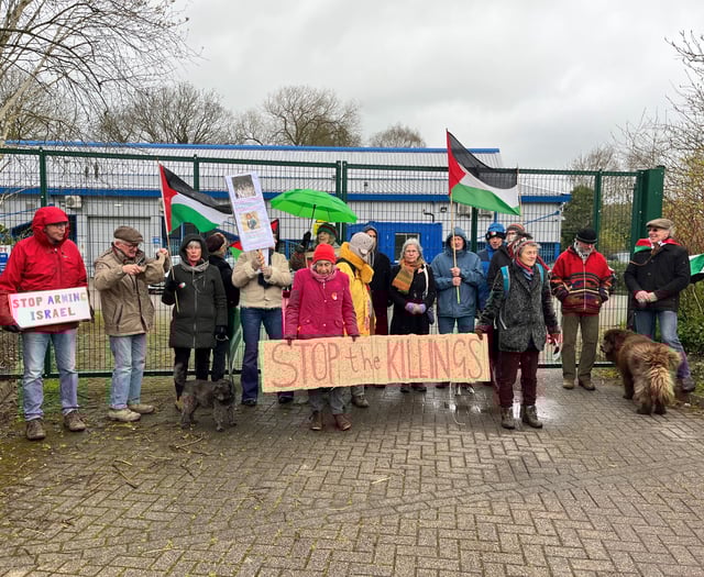 Demonstrators demand answers from Presteigne business regarding Gaza