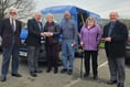 Freemasons ride in with £1300 donation for Hay Dial-a-Ride