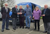 Freemasons ride in with £1300 donation for Hay Dial-a-Ride