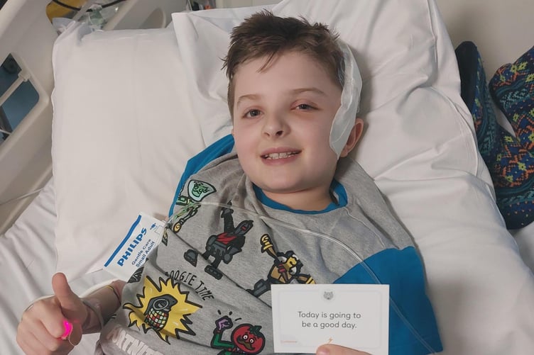 Ryley after his operation